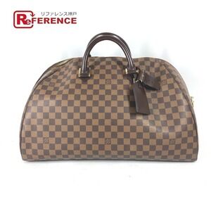 Louis Vuitton Damier Rivera Travel Bag Boston Canvas Ebene Brown